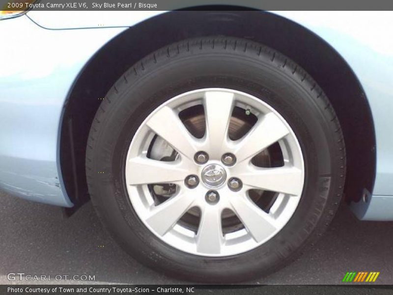 Sky Blue Pearl / Bisque 2009 Toyota Camry XLE V6
