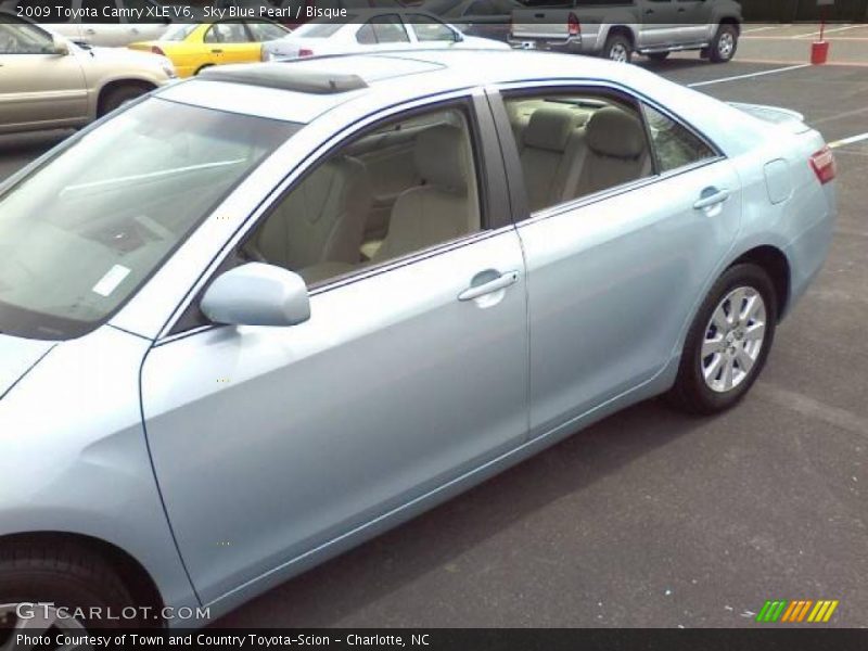 Sky Blue Pearl / Bisque 2009 Toyota Camry XLE V6