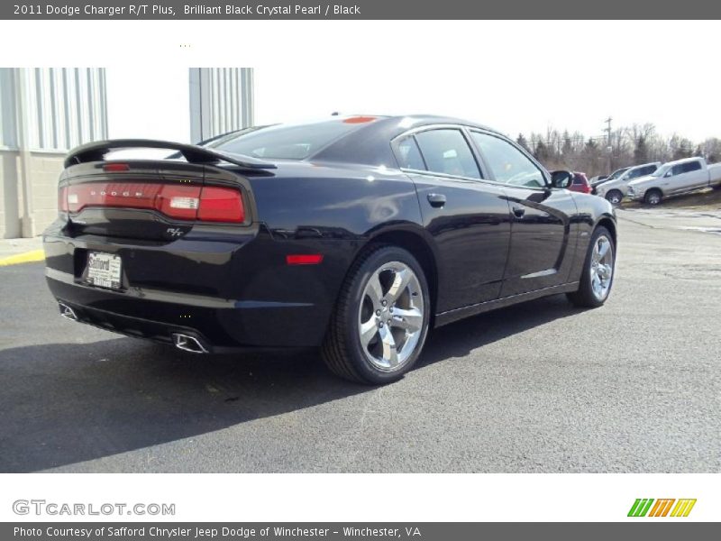 Brilliant Black Crystal Pearl / Black 2011 Dodge Charger R/T Plus