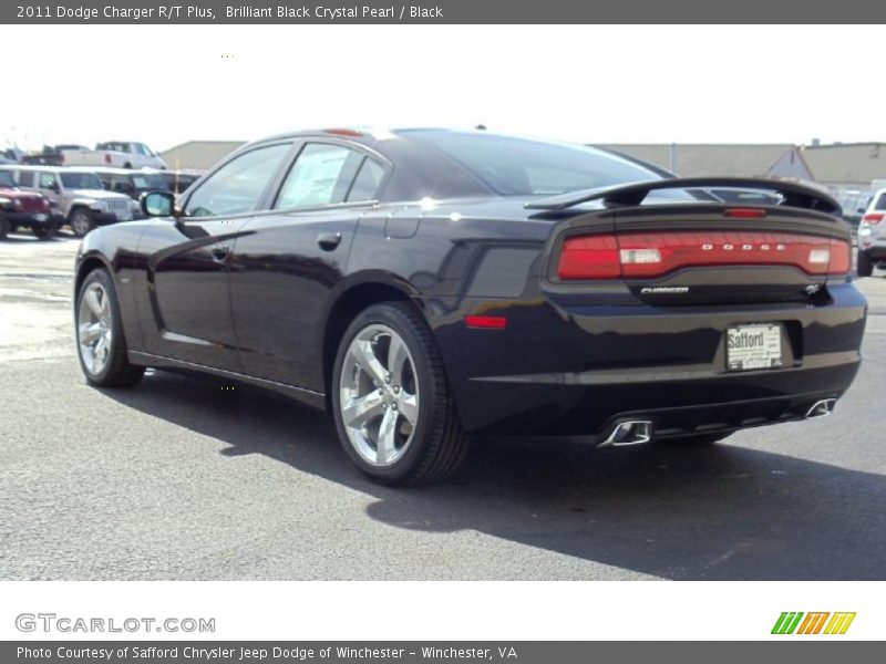Brilliant Black Crystal Pearl / Black 2011 Dodge Charger R/T Plus
