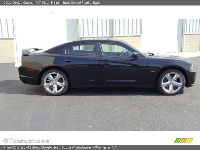 Brilliant Black Crystal Pearl / Black 2011 Dodge Charger R/T Plus