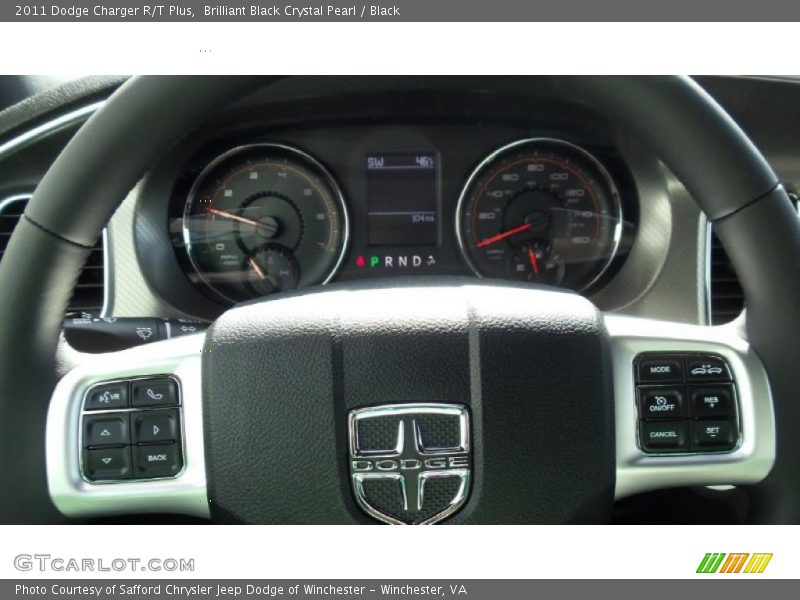 Brilliant Black Crystal Pearl / Black 2011 Dodge Charger R/T Plus