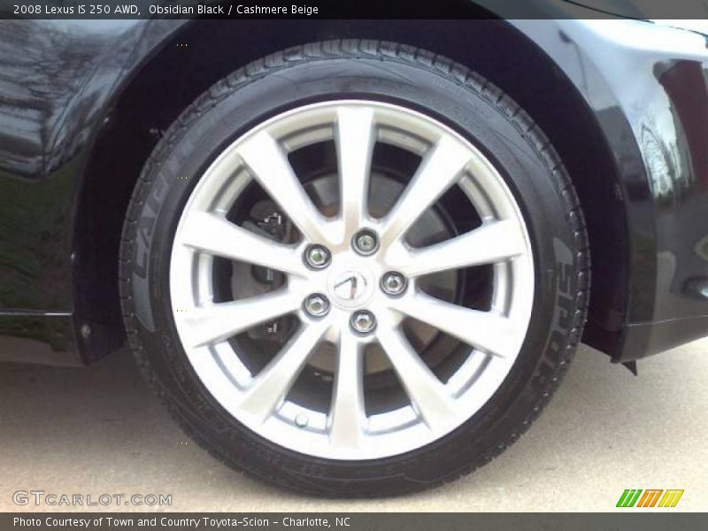 Obsidian Black / Cashmere Beige 2008 Lexus IS 250 AWD