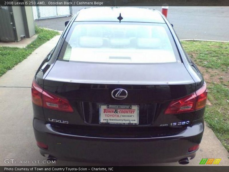 Obsidian Black / Cashmere Beige 2008 Lexus IS 250 AWD
