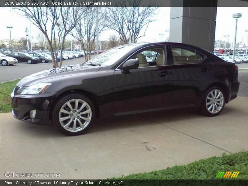 Obsidian Black / Cashmere Beige 2008 Lexus IS 250 AWD