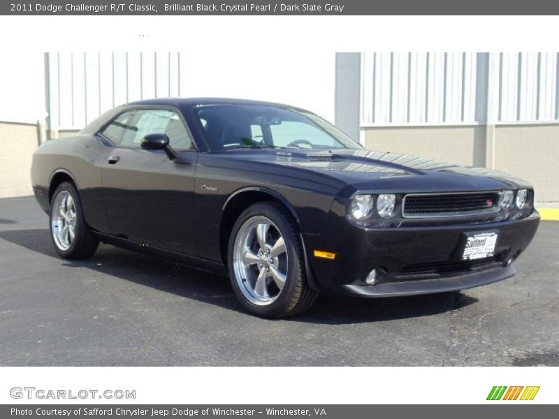 Brilliant Black Crystal Pearl / Dark Slate Gray 2011 Dodge Challenger R/T Classic