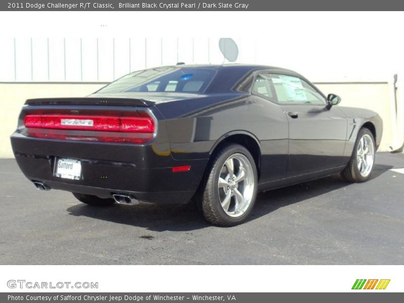 Brilliant Black Crystal Pearl / Dark Slate Gray 2011 Dodge Challenger R/T Classic