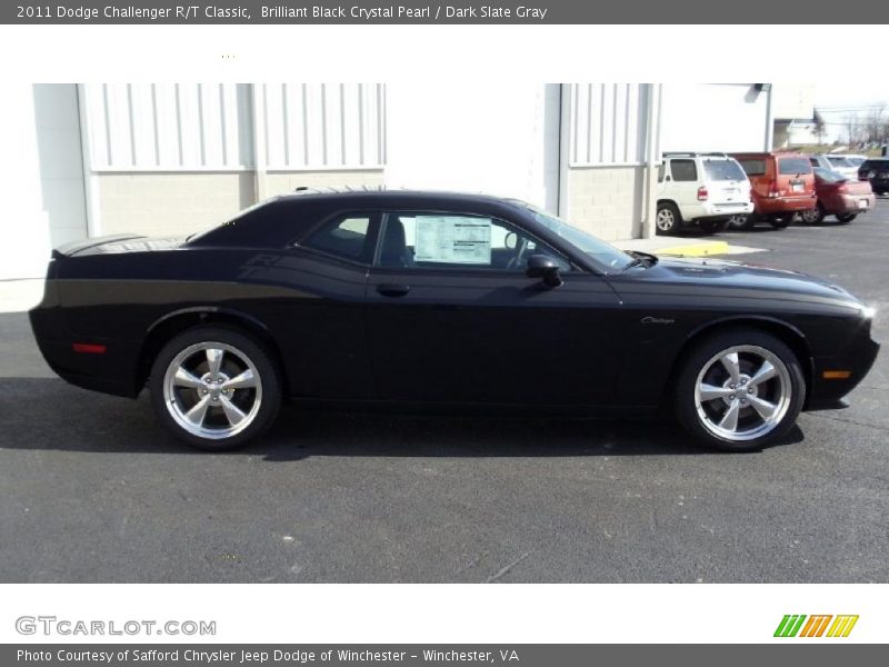 Brilliant Black Crystal Pearl / Dark Slate Gray 2011 Dodge Challenger R/T Classic