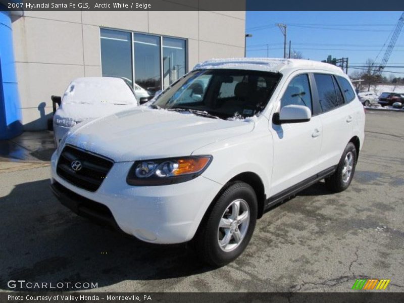 Arctic White / Beige 2007 Hyundai Santa Fe GLS