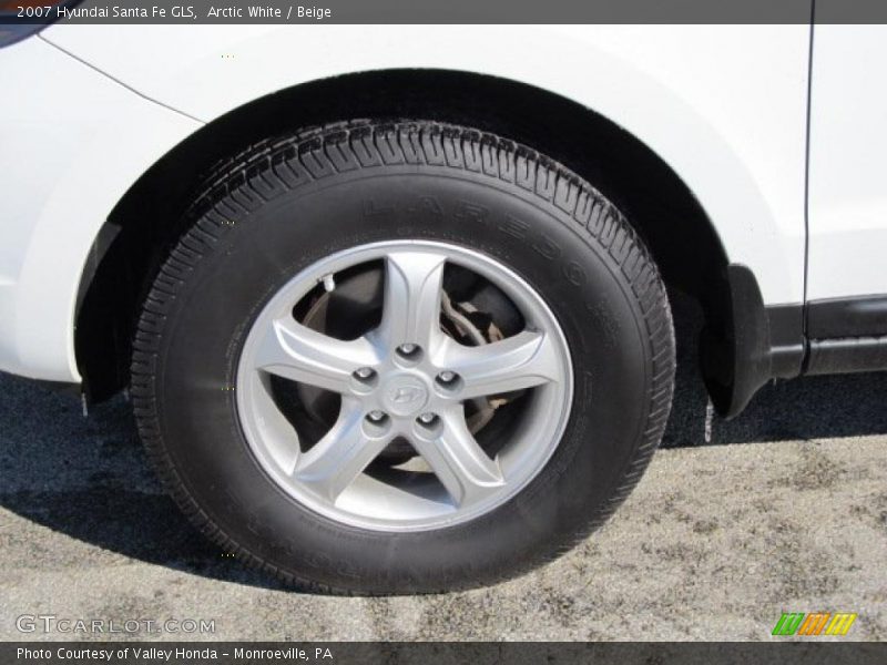 Arctic White / Beige 2007 Hyundai Santa Fe GLS
