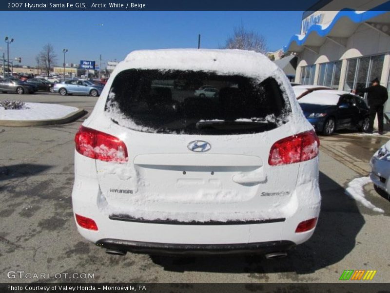 Arctic White / Beige 2007 Hyundai Santa Fe GLS