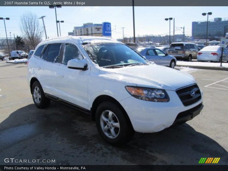 Arctic White / Beige 2007 Hyundai Santa Fe GLS