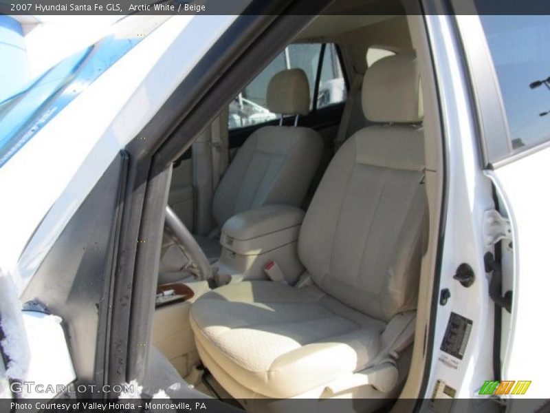 Arctic White / Beige 2007 Hyundai Santa Fe GLS