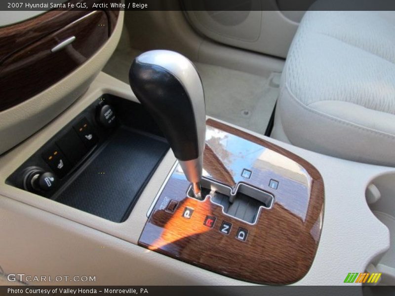 Arctic White / Beige 2007 Hyundai Santa Fe GLS