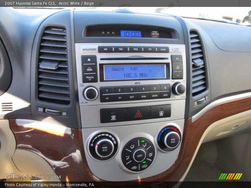 Arctic White / Beige 2007 Hyundai Santa Fe GLS