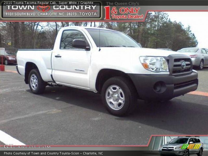 Super White / Graphite 2010 Toyota Tacoma Regular Cab