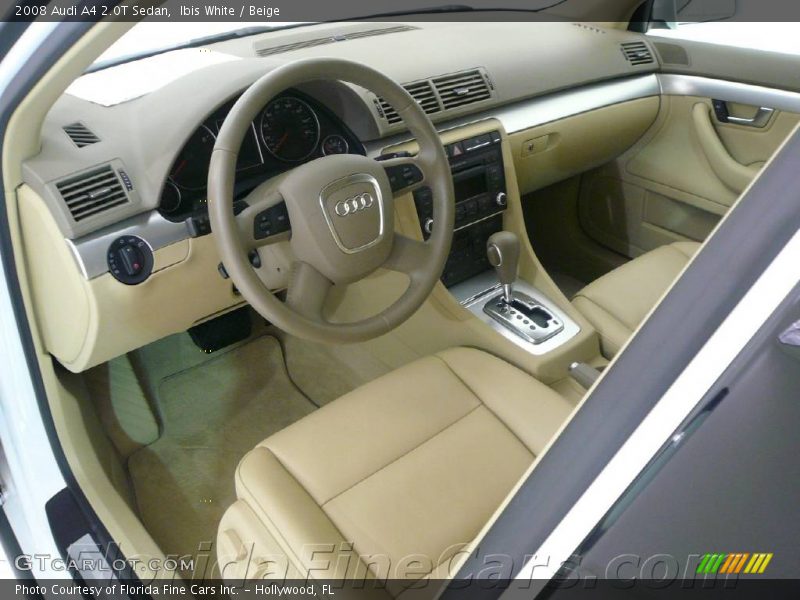 Ibis White / Beige 2008 Audi A4 2.0T Sedan