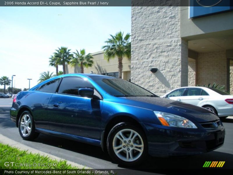Sapphire Blue Pearl / Ivory 2006 Honda Accord EX-L Coupe
