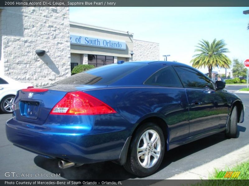 Sapphire Blue Pearl / Ivory 2006 Honda Accord EX-L Coupe