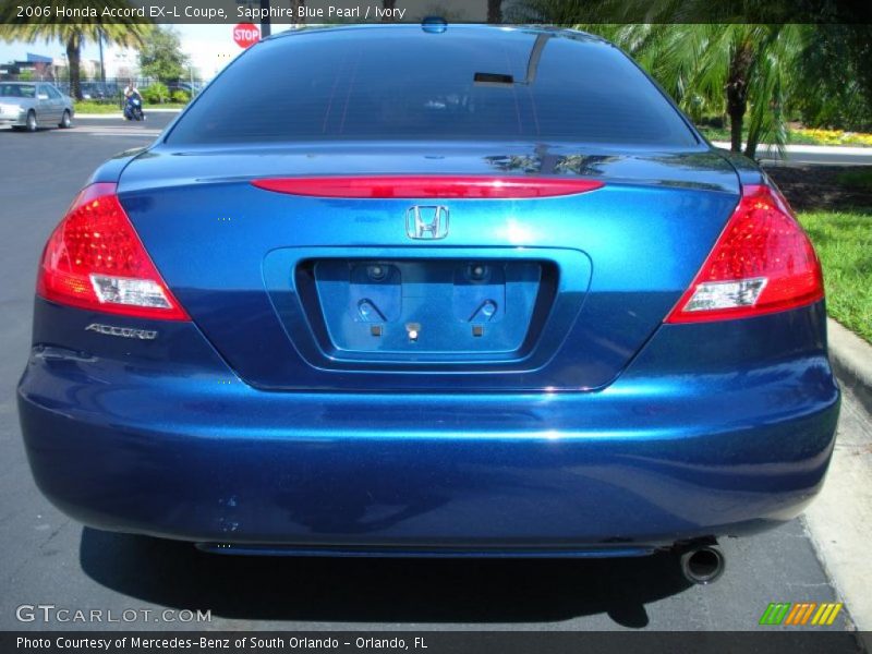 Sapphire Blue Pearl / Ivory 2006 Honda Accord EX-L Coupe