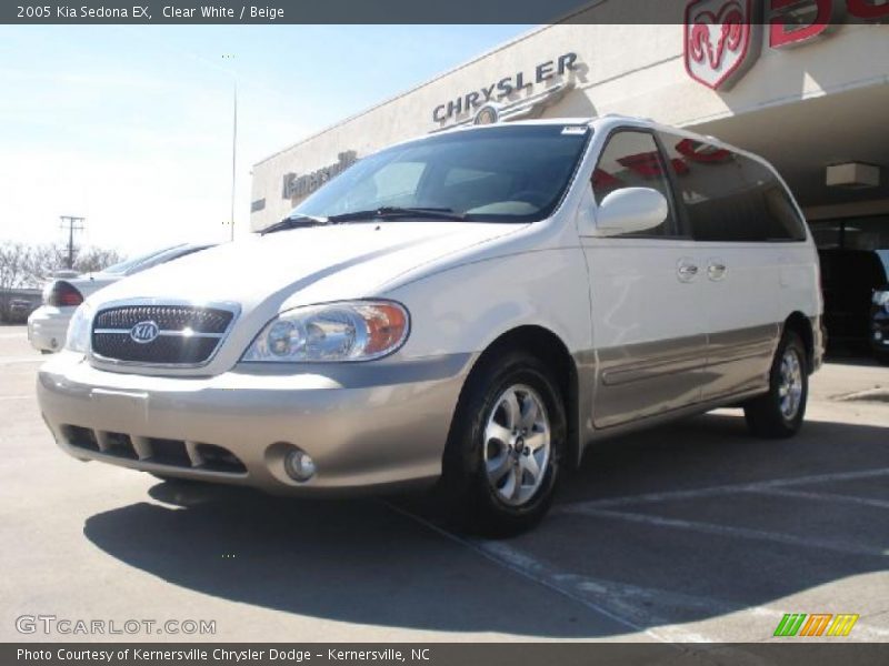 Clear White / Beige 2005 Kia Sedona EX