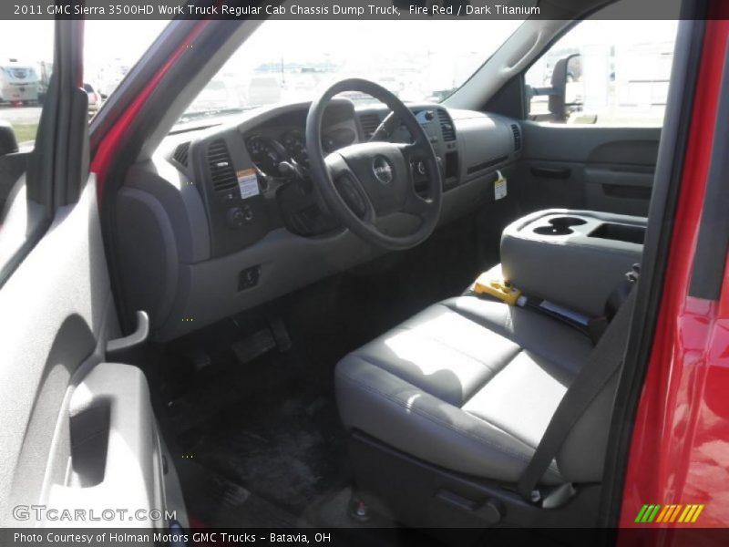 Fire Red / Dark Titanium 2011 GMC Sierra 3500HD Work Truck Regular Cab Chassis Dump Truck