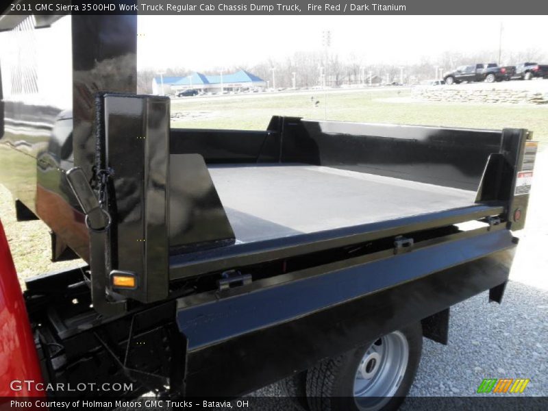Fire Red / Dark Titanium 2011 GMC Sierra 3500HD Work Truck Regular Cab Chassis Dump Truck