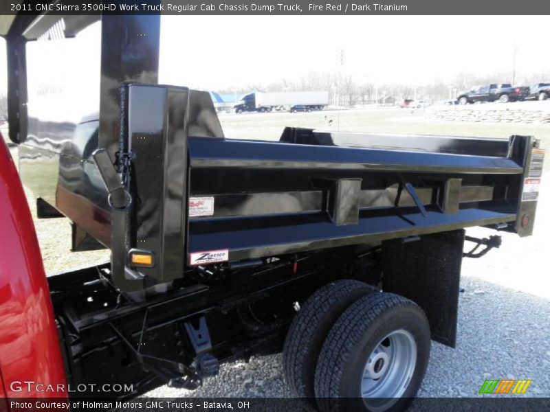 Fire Red / Dark Titanium 2011 GMC Sierra 3500HD Work Truck Regular Cab Chassis Dump Truck