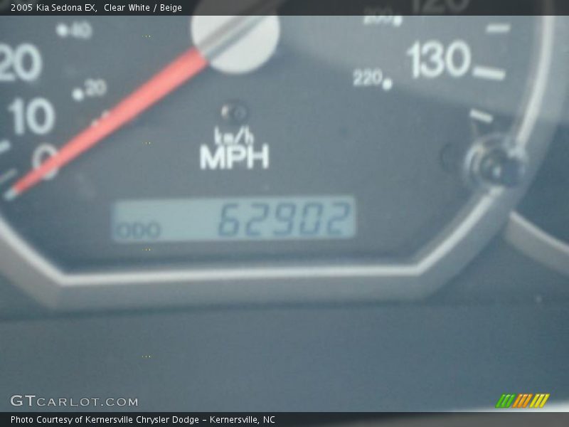 Clear White / Beige 2005 Kia Sedona EX