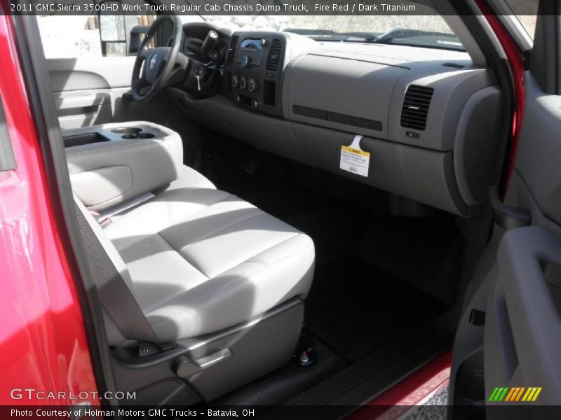 Fire Red / Dark Titanium 2011 GMC Sierra 3500HD Work Truck Regular Cab Chassis Dump Truck