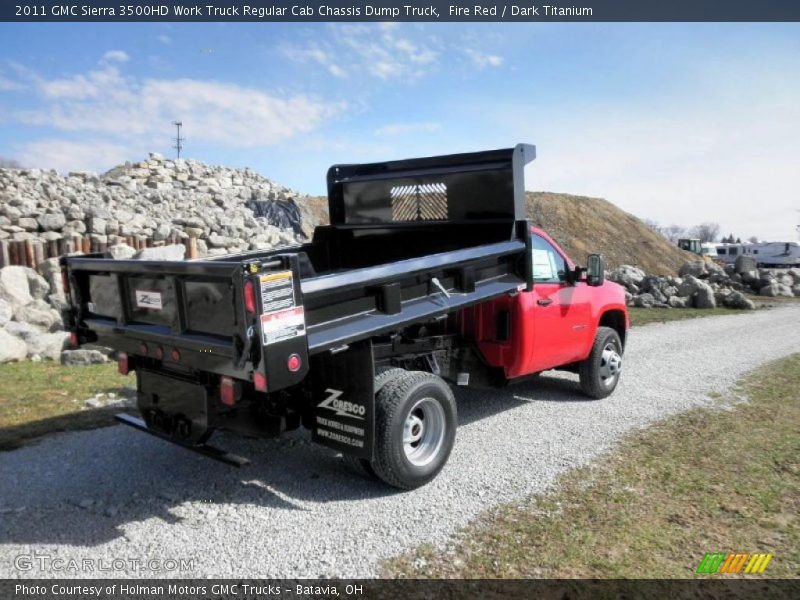 Fire Red / Dark Titanium 2011 GMC Sierra 3500HD Work Truck Regular Cab Chassis Dump Truck