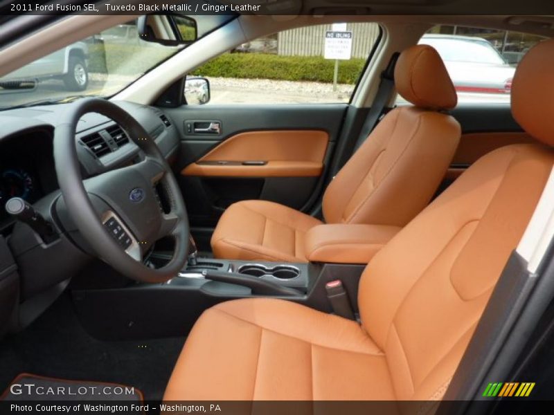 Tuxedo Black Metallic / Ginger Leather 2011 Ford Fusion SEL