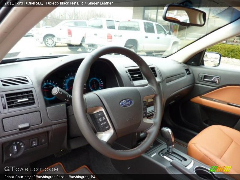 Tuxedo Black Metallic / Ginger Leather 2011 Ford Fusion SEL