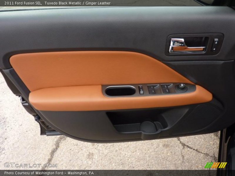 Tuxedo Black Metallic / Ginger Leather 2011 Ford Fusion SEL