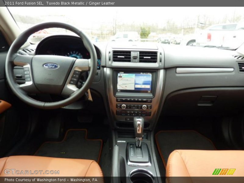 Tuxedo Black Metallic / Ginger Leather 2011 Ford Fusion SEL