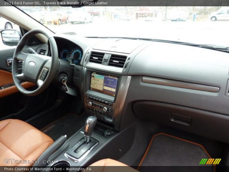 Tuxedo Black Metallic / Ginger Leather 2011 Ford Fusion SEL