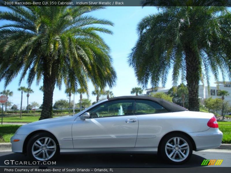 Iridium Silver Metallic / Black 2008 Mercedes-Benz CLK 350 Cabriolet
