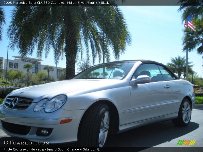 Iridium Silver Metallic / Black 2008 Mercedes-Benz CLK 350 Cabriolet