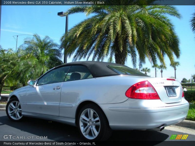 Iridium Silver Metallic / Black 2008 Mercedes-Benz CLK 350 Cabriolet