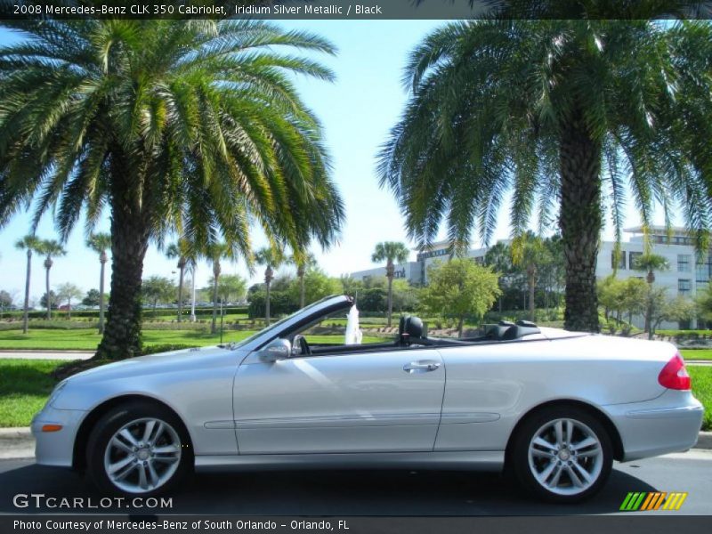 Iridium Silver Metallic / Black 2008 Mercedes-Benz CLK 350 Cabriolet