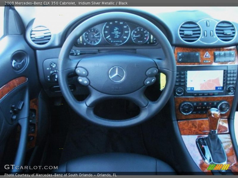 Iridium Silver Metallic / Black 2008 Mercedes-Benz CLK 350 Cabriolet