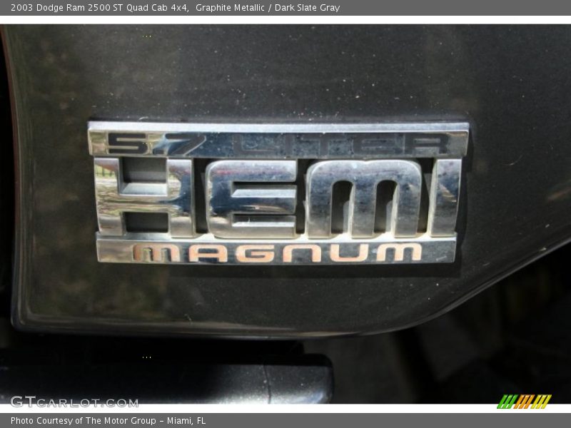 Graphite Metallic / Dark Slate Gray 2003 Dodge Ram 2500 ST Quad Cab 4x4