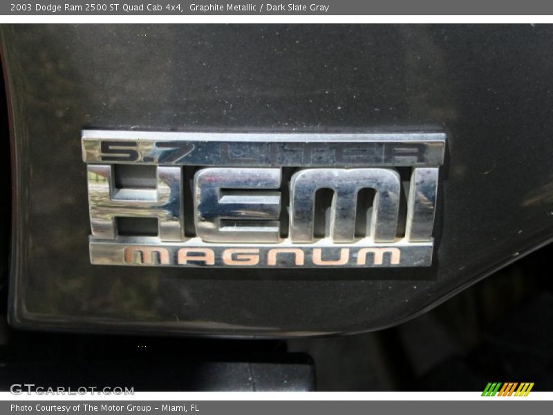 Graphite Metallic / Dark Slate Gray 2003 Dodge Ram 2500 ST Quad Cab 4x4