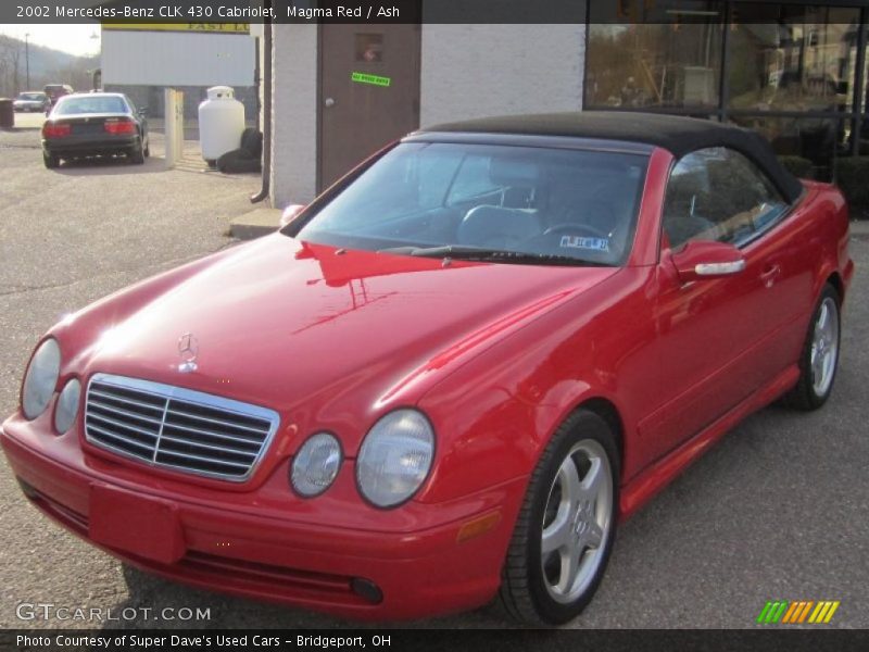 Magma Red / Ash 2002 Mercedes-Benz CLK 430 Cabriolet