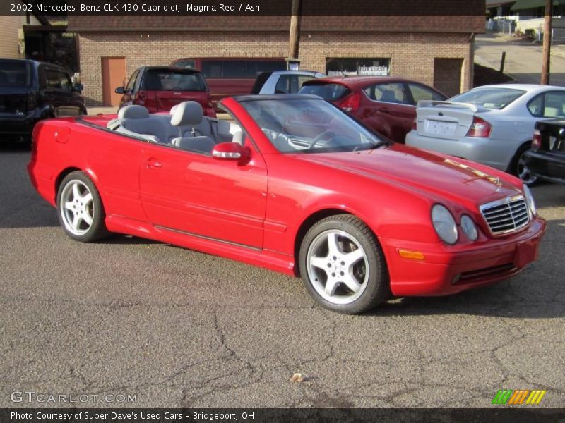 Magma Red / Ash 2002 Mercedes-Benz CLK 430 Cabriolet