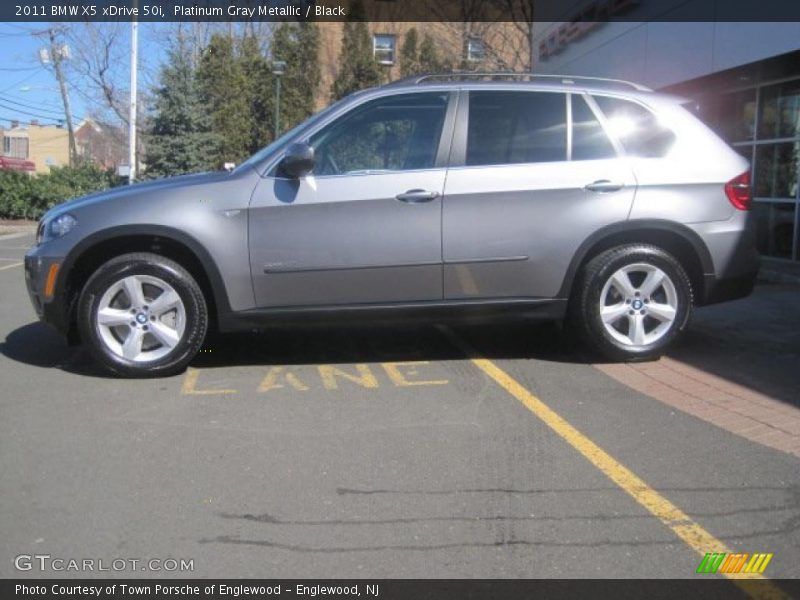Platinum Gray Metallic / Black 2011 BMW X5 xDrive 50i