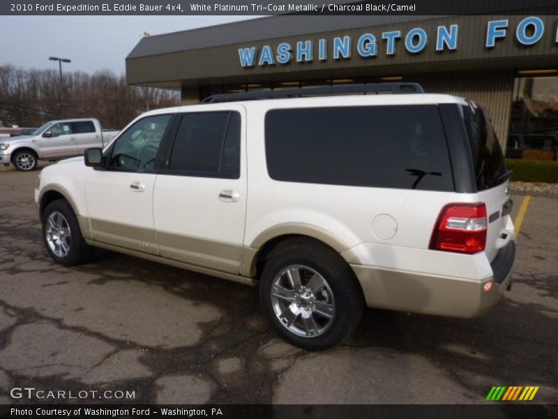 White Platinum Tri-Coat Metallic / Charcoal Black/Camel 2010 Ford Expedition EL Eddie Bauer 4x4