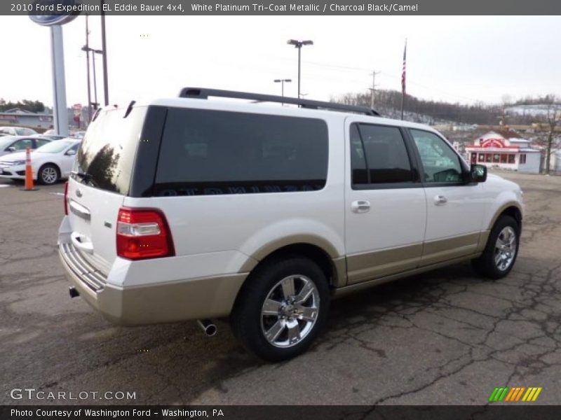 White Platinum Tri-Coat Metallic / Charcoal Black/Camel 2010 Ford Expedition EL Eddie Bauer 4x4