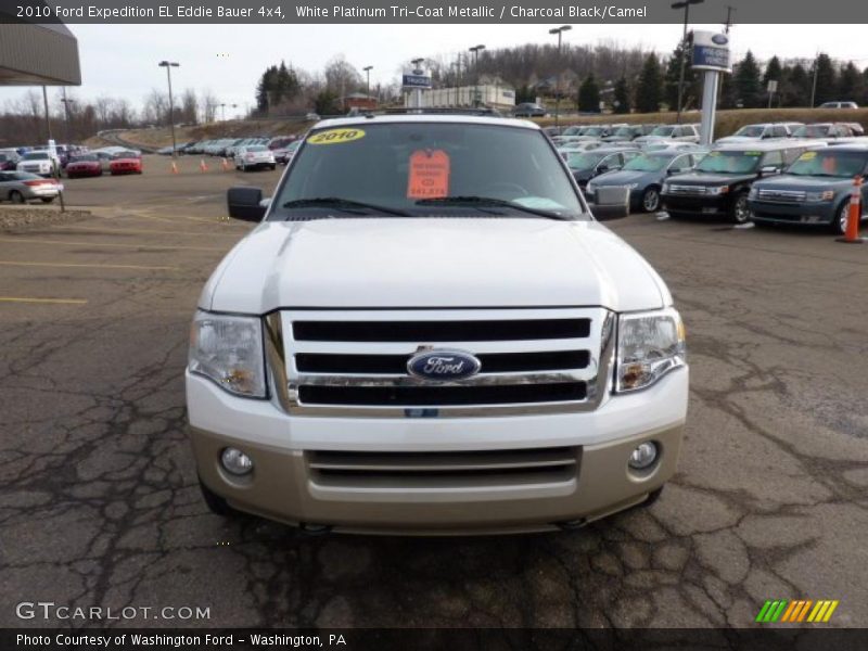 White Platinum Tri-Coat Metallic / Charcoal Black/Camel 2010 Ford Expedition EL Eddie Bauer 4x4