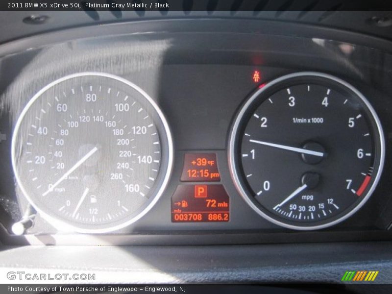 Platinum Gray Metallic / Black 2011 BMW X5 xDrive 50i